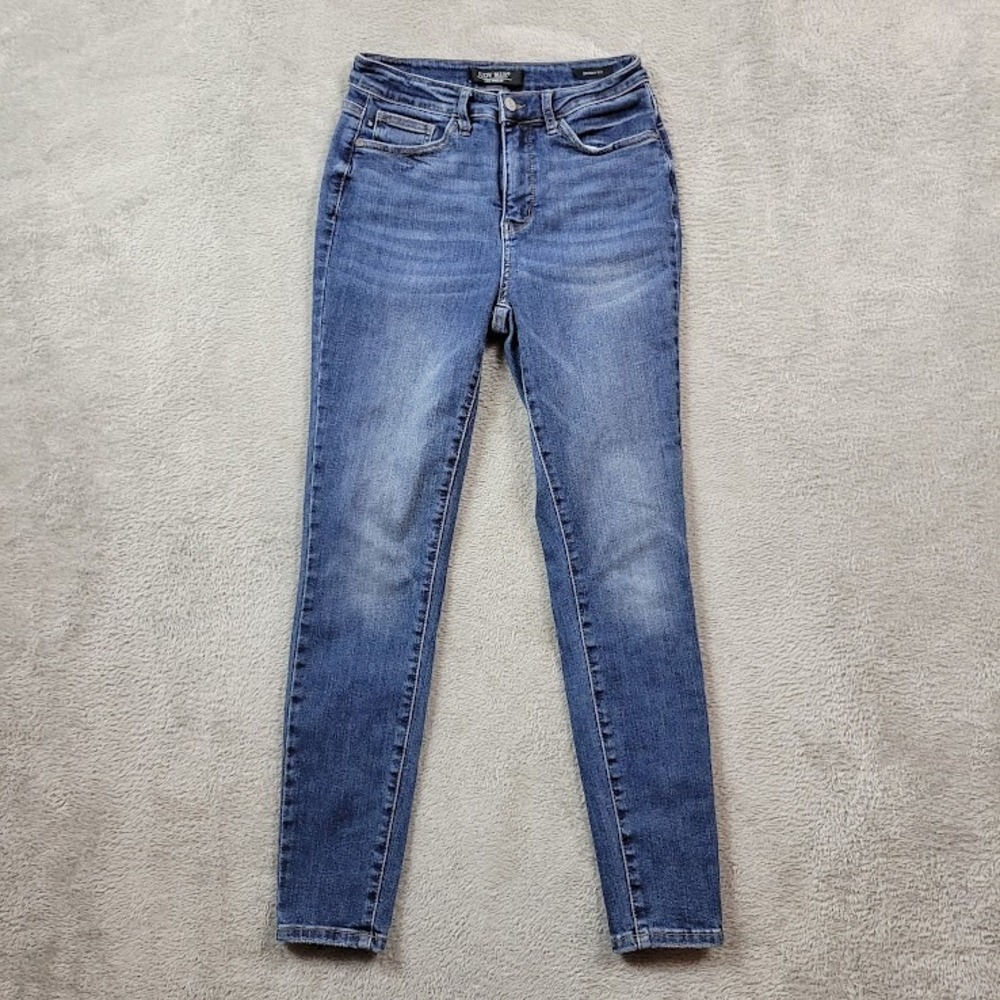Judy Blue Skinny Fit Jeans Womens 5X27 (Fits 24X27) Blue Stretch Dark Wash